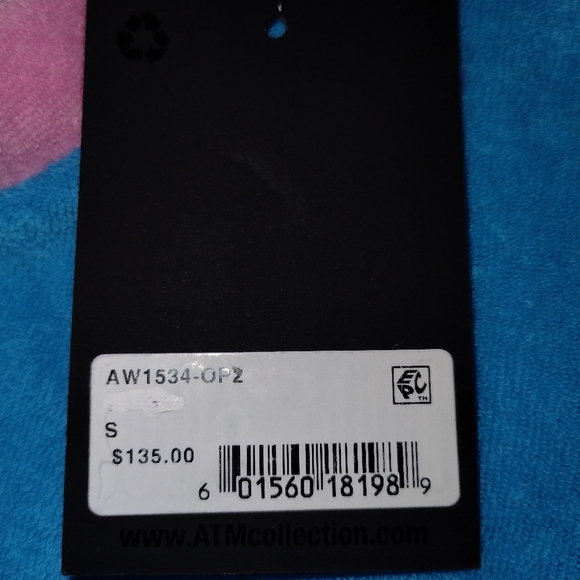 ATM blue pink and yellow top size small - Picture 5 of 6